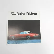 VINTAGE 1974 BUICK RIVIERA DEALERSHIP SALES BROCHURE SPECIFICATIONS INFORMATION