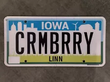 *99 CENT SALE* 2019 NEW Design Iowa License Plate # CRMBRRY Cranberry Crum Berry