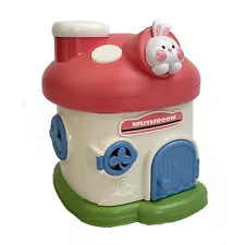 Little Rabbit Mushroom House Coins Cash Saving Piggy Bank With 2 Keys For Kids