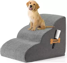 Romrol Dog Stairs Ramp for Beds Couches,Extra Wide Pet Steps with Durable