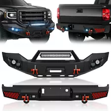 Front /Rear Bumper W/ LED Lights & D-rings For GMC Sierra 1500 2016-2018 Pickup (For: GMC Sierra 1500)