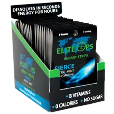 ELITE OPS ENERGY STRIPS / 60 STRIPS (Counter Unit) - FIERCE MINT