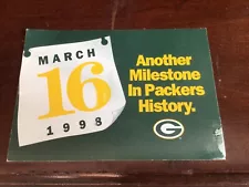 Historical 1998 Stock Offer Sale Post Green Bay Packers