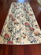 Floral Long Custom P. Kaufmann Lined Drapes 82”x48" Curtains Weighted rod pocket