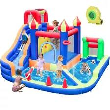 Blow Up Water Slides for Kids Backyard, Jumping Bouncy Castle for Kids Outdoo...