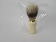 All Natural Boar Bristle Shave Shaving Brush Ivory Colored Plastic Handle