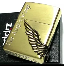 ð¥zippo fire saleð¥ rare, japan - The Angel's Wings, gold brass lighter MIB 2022