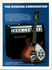 VINTAGE 1980 RICKENBACKER GUITAR & AMP PRINT AD