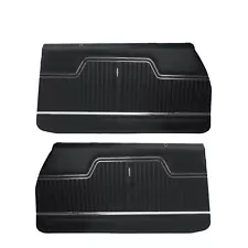 PUI PD240 1970-1972 Chevelle Standard Front Door Panels, Vinyl Finish, Black