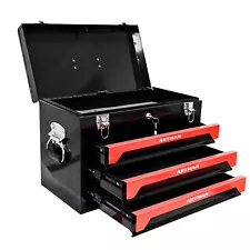 3 Drawer Tool Storage Chest Organizing Toolbox Heavy Duty Workshop Equipment