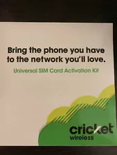 Cricket Wireless - Bring Your Own Phone SIM Kit - For GSM Unlocked - Brand New