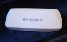 Marie Claire - Paris Clamshell Hard White and Blue Eyeglass Case - VGC