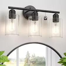 Bathroom Vanity Light Fixtures Matte Black Bathroom Lighting Fixture 3 Lights Ba