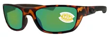 Costa Del Mar whitetip retro tortoise frame green mirror plastic 580P lens new