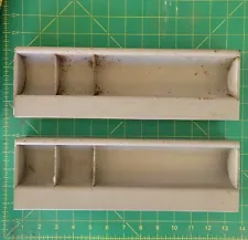 2-Vintage Metal Tanker Desk Drawer Inserts/ Organizers☆Original Paint☆Heavy Duty