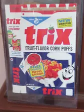 1970 General Mills Trix Cereal box RARE short lived design - used vintage old