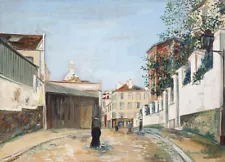 Maurice Utrillo : Rue des Saules, Montmartre : 13X19 Archival Quality Art Print