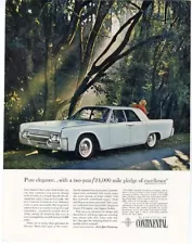 LINCOLN CONTINENTAL 1961 Blue Four Door Sedan Auto CAR AD