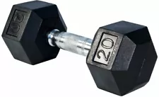 Cap Rubber Hex Dumbbells 5, 10, 15, 20, 25, 30, 40, 50 Singles or Pair FAST SHIP