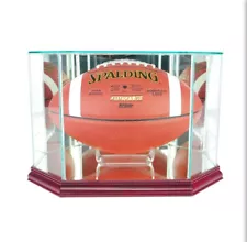 Octagon Football Display Case | UV Protected | Real Glass Protection