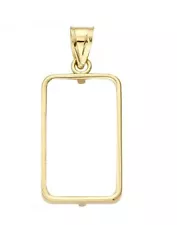 14k Solid Gold prong Coin Bezel 5 gram PAMP Lunar Gold Bar