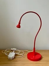 Vintage IKEA Jansjo red LED gooseneck task desk light adjustable lamp