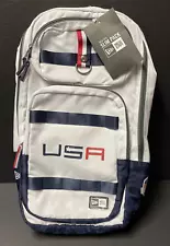 New Era Ryder Cup Team USA Slim White Golf Backpack 18X12 2020 Shoe Bag NWT