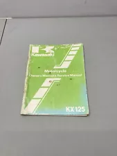 Kawasaki KX125 1987 Factory Genuine SERVICE OWNERS' MANUAL OEM 99920-1367-01