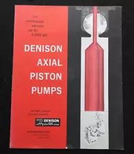 1950's Denison Axial Piston Hydraul Pumps Engineering Sales Brochure Columbus OH