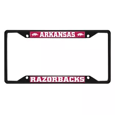 Fanmats NCAA Arkansas Razorbacks Black Metal License Plate Frame