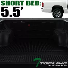 Topline For 2000-2011 Dodge Dakota 5.5 Ft Rubber Truck Bed Trunk Mat Liners -Blk