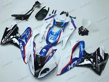 For BMW S1000RR 2017-2018 White Blue ABS Injection Mold Bodywork Fairing Kit (For: 2017 BMW S1000RR)