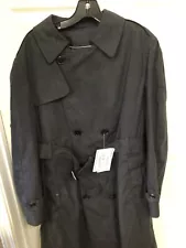 ARMY MILITARY COAT ALL WEATHER BLACK TRENCH MAN’S JACKET W/ LINER 40S