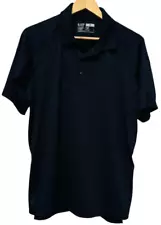 511 Tactical Men's Black Polo Shirt Utility Shoulder Pocket Size M Short Sleeves