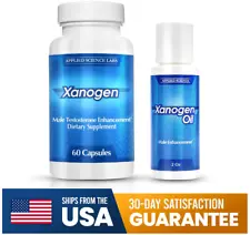 Xanogen Pill (60ct) + Xanogen Oil (2.oz) Bundle - L Arginine-Epimedium-Tribulus