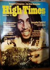 HIGH TIMES BOB MARLEY RAGGAE VINTAGE SEPT 1976 MARIJUANA MAGAZINE -NICE!