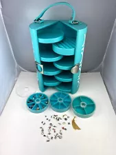 Authentic Origami Owl Mobile Jewelry Bar Travel Case Box Teal Large portable D