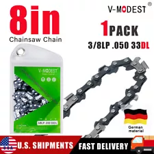 8Inch Pole Saw Chain For Portland/Greenworks/Chicago/Sun Joe .050" 3/8"LP 33DL