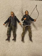 The Hunger Games Katniss and Peeta Action Figures NECA With Bow And Arrows