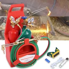 Oxygen Acetylene Torch Kit,Portable Welding Cutting Torch Kit with Gauge Gas