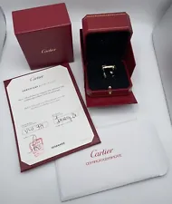 CARTIER TRINITY CUSHION RING 18K Rose Yellow White Gold Large Model