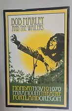 Bob Marley 1979 Portland Concert Poster 11 X 17 Framed