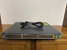 Cisco Catalyst 3750 48-Port Managed Switch PoE. (Power Cord Included)￼