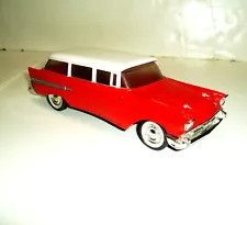 1957 CHEVROLET BEL AIR Station Wagon SMP FRICTION MODEL CAR Red EXCL - 57 Promo