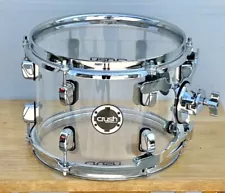 Crush 10" Acrylic Tom with Chrome Hardware Clear for Drum Set