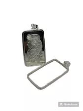 Sterling Silver bezel frame for 1 oz Pamp Lady Fortuna Silver Bar ( Bezel Only