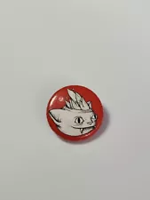 Wierd Animal Button Pin 1" Small Size Red Background