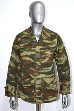 Genuine Vintage French Army Lizard Camo Combat Jacket Herringbone Airborne sizeM