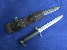 ORIGINAL ANTIQUE SWEDISH MILITARY M1896 MAUSER BAYONET AND SCABBARD WITH FROG