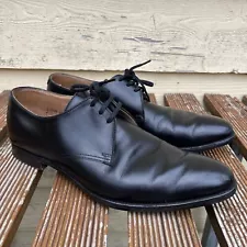 Crockett & Jones “Hoxton” Black Leather Lace Up Derby Shoes Handmade UK England